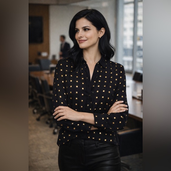 MICHAEL Michael Kors Tops - MICHAEL KORS - Button Down Shirt w/studs (M) ~ NWT